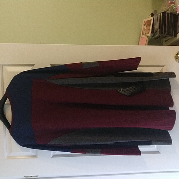 BCBG Max Azria color block trapeze style mini dress. - Picture 2 of 8